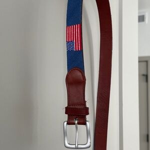 Tucker Blair Needlepoint USA Flag Belt - 32